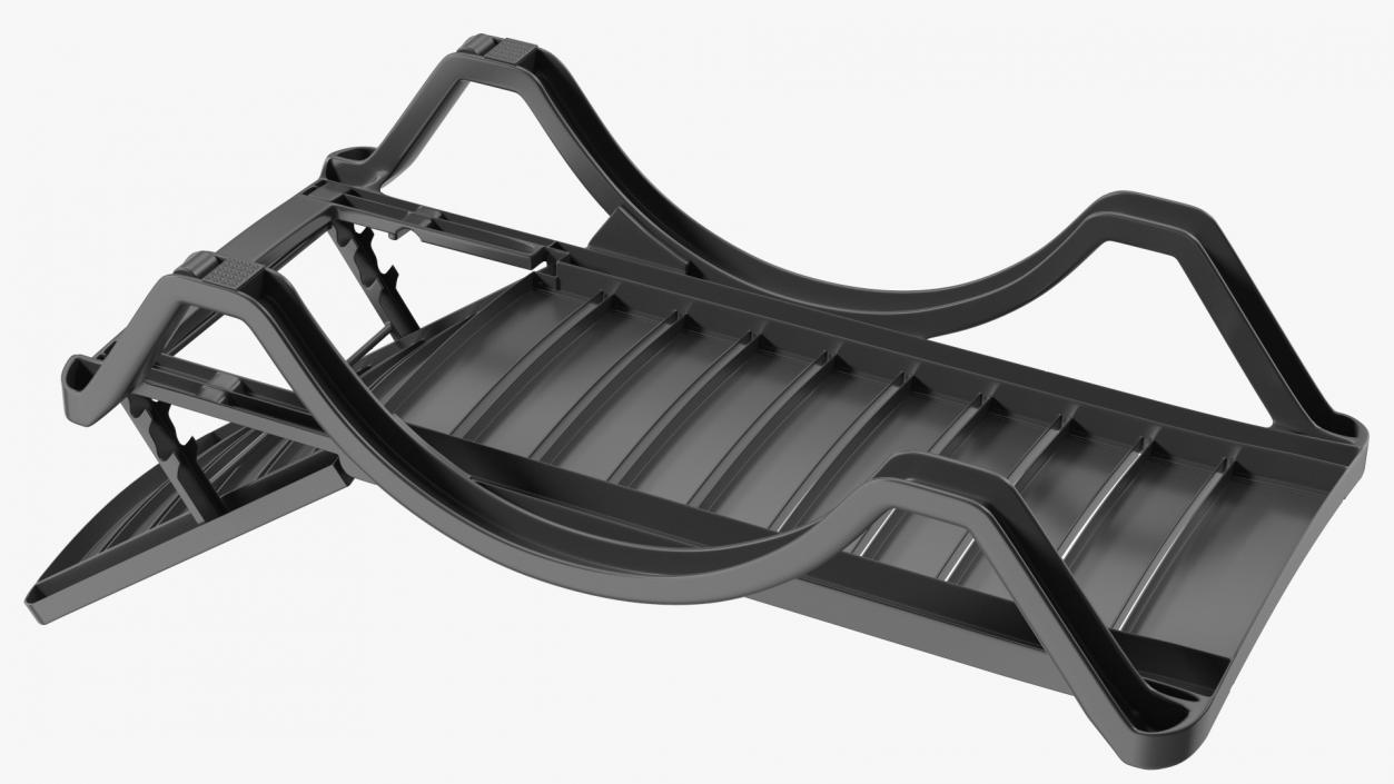 Black Plastic Outdoor Lounger 3D model