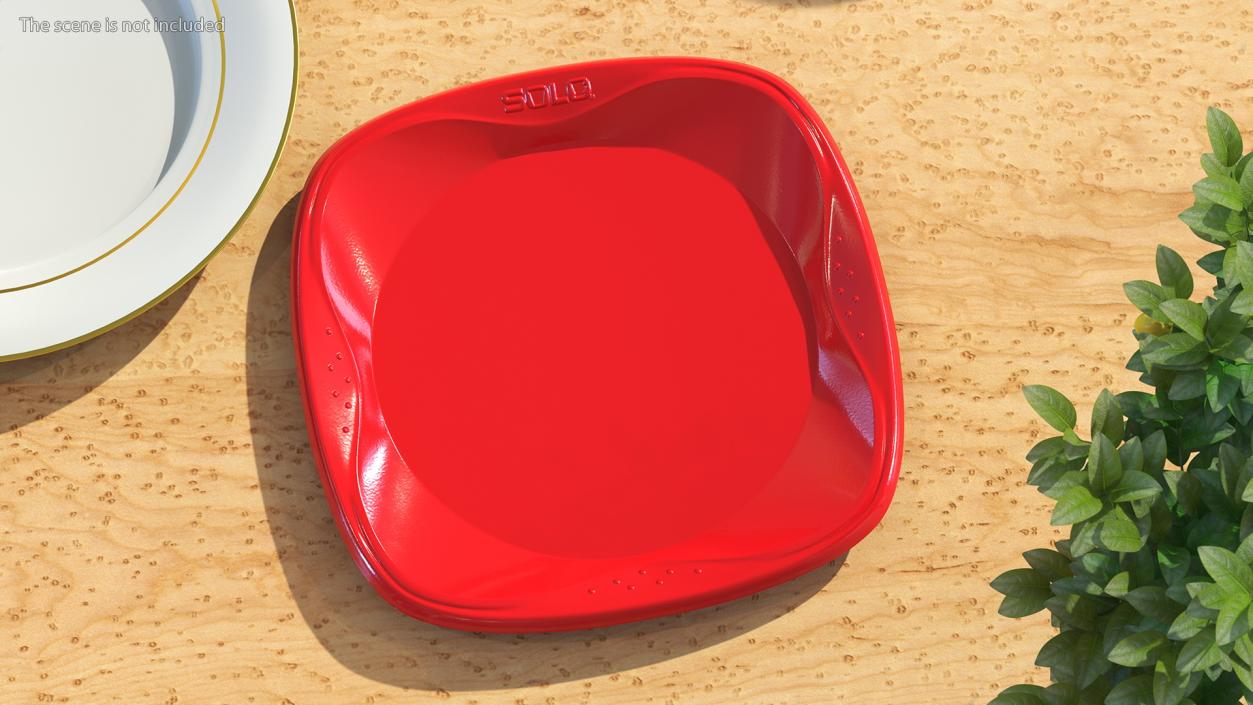 3D model Solo Squared Plastic Plate Red