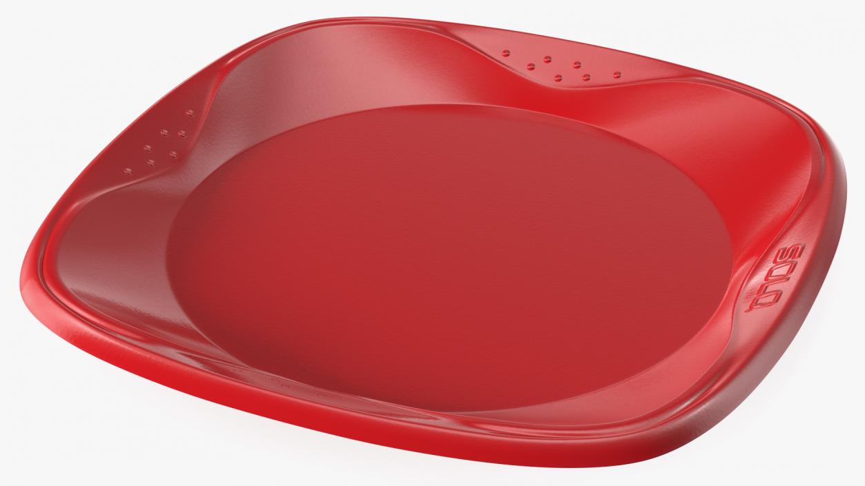 3D model Solo Squared Plastic Plate Red