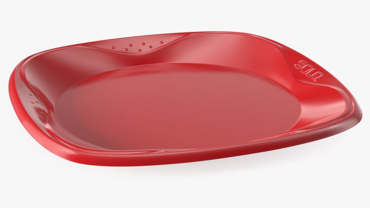 3D model Solo Squared Plastic Plate Red