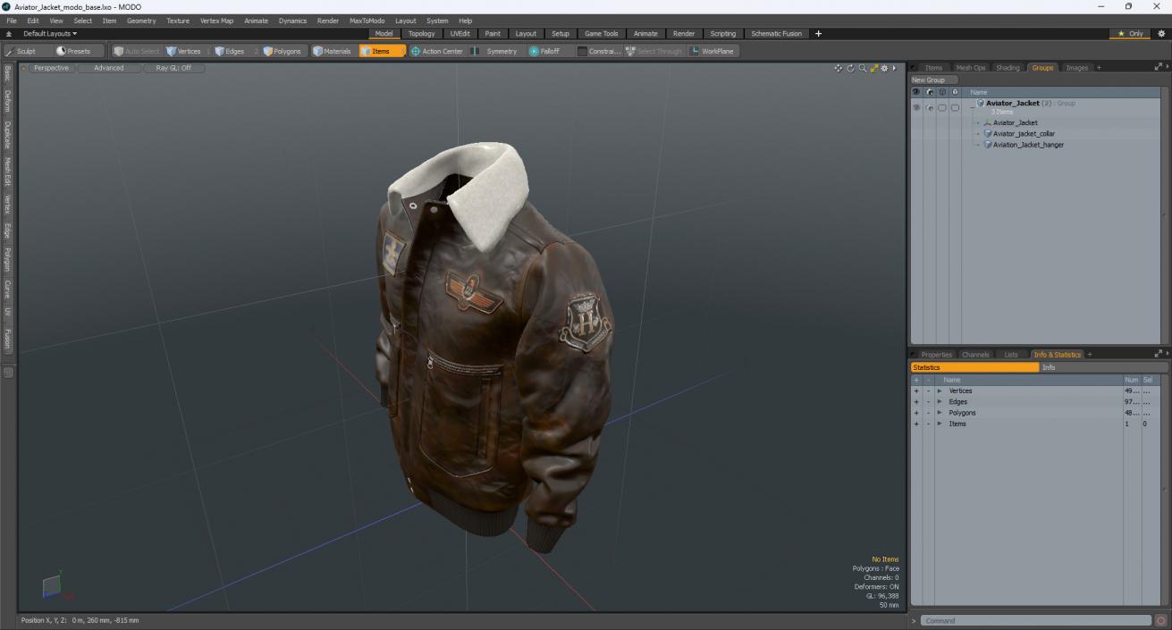 Aviator Jacket 3D model