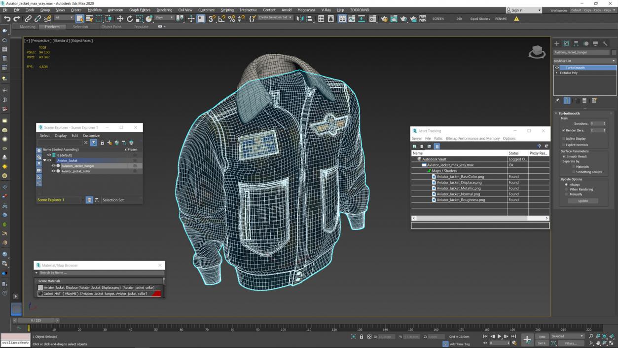 Aviator Jacket 3D model