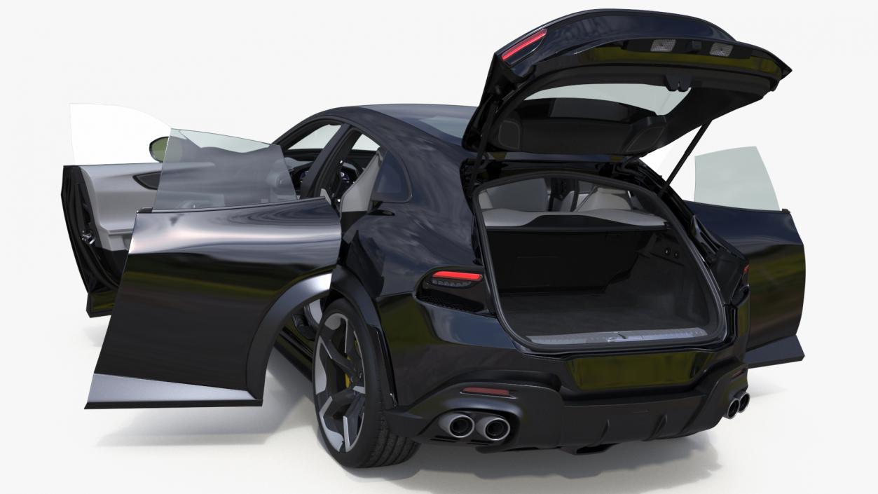 Furious Crossover Sports Car Black 3D model