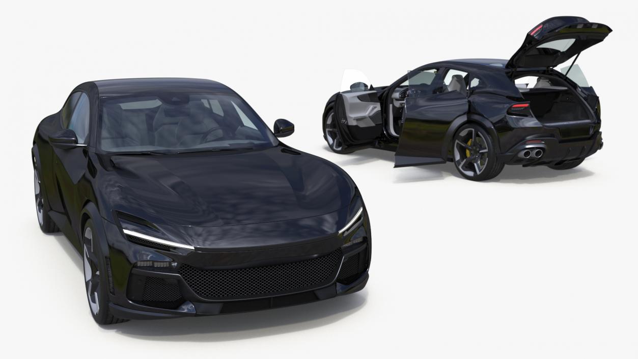 Furious Crossover Sports Car Black 3D model