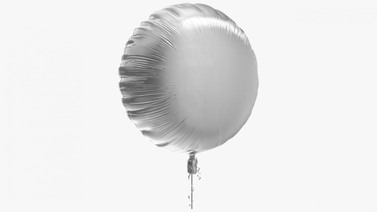 3D model Foil Balloon Round Chrome