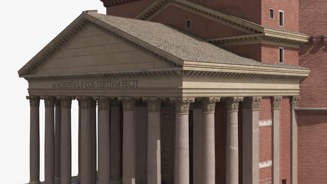 Classical Roman Pantheon Building New 3D