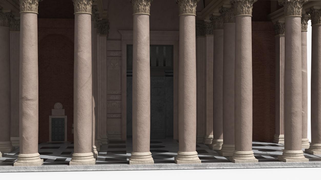 Classical Roman Pantheon Building New 3D