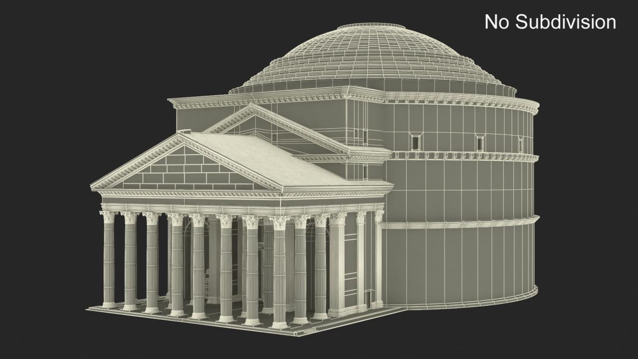 Classical Roman Pantheon Building New 3D