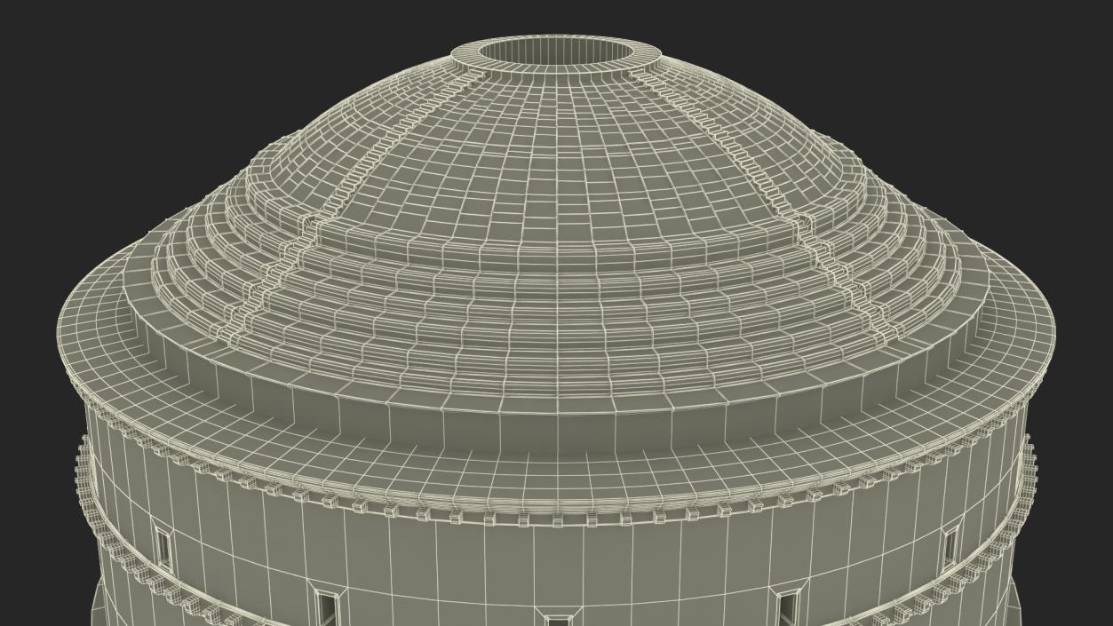 Classical Roman Pantheon Building New 3D