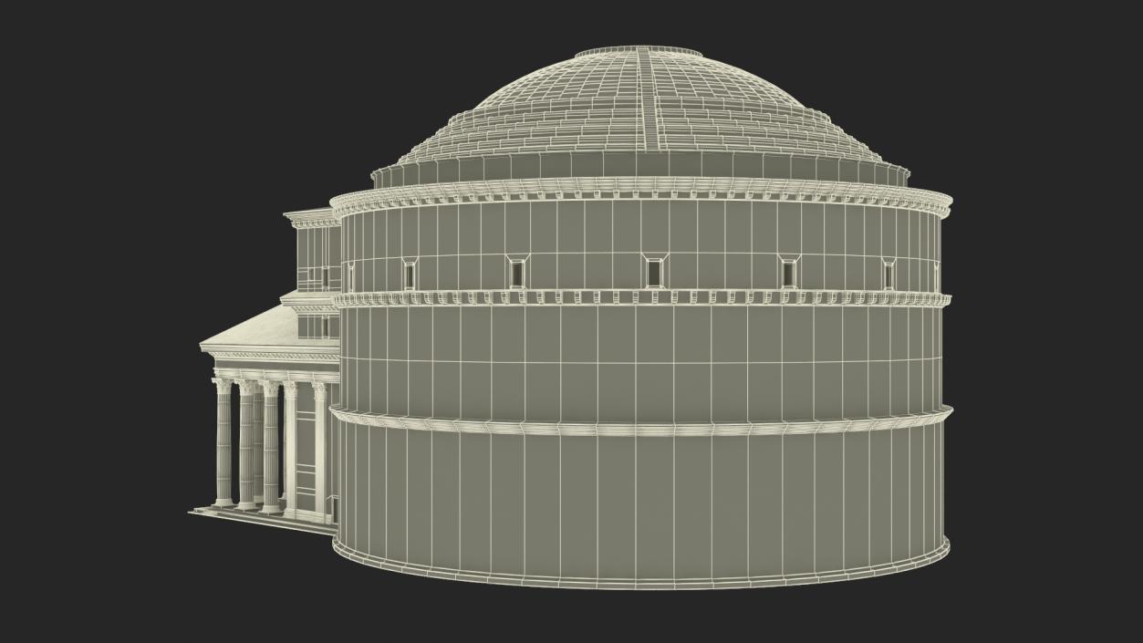 Classical Roman Pantheon Building New 3D