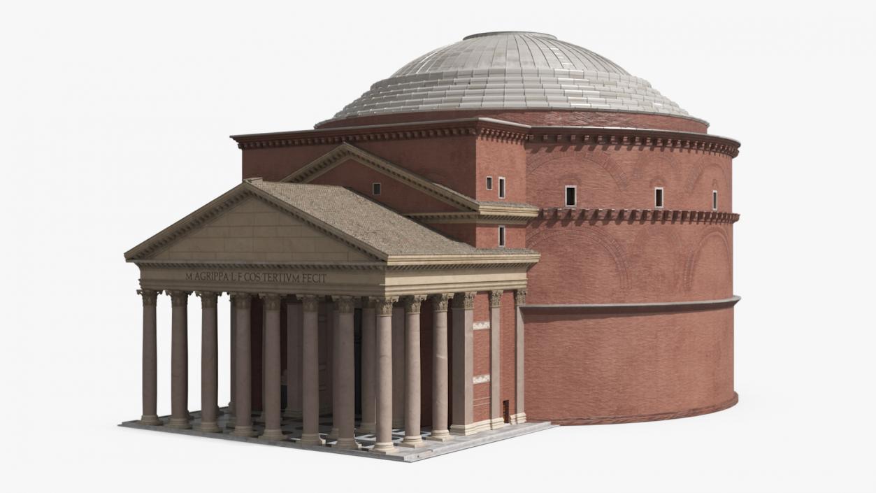 Classical Roman Pantheon Building New 3D