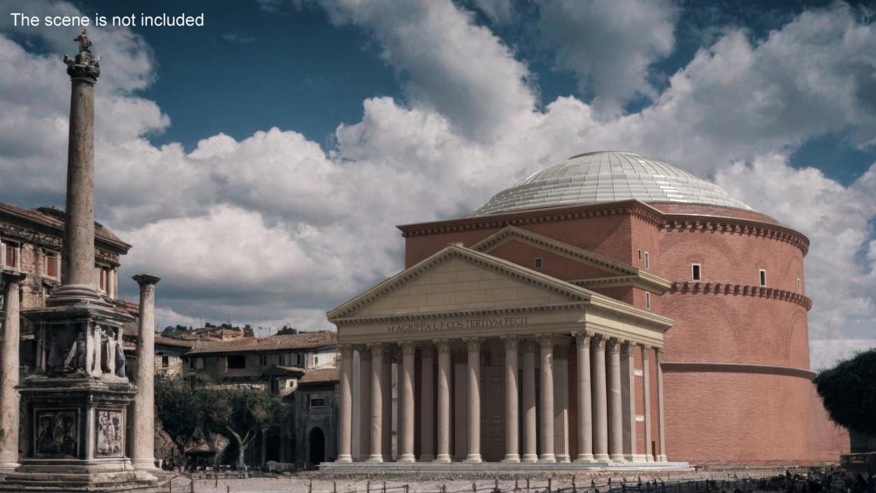 Classical Roman Pantheon Building New 3D