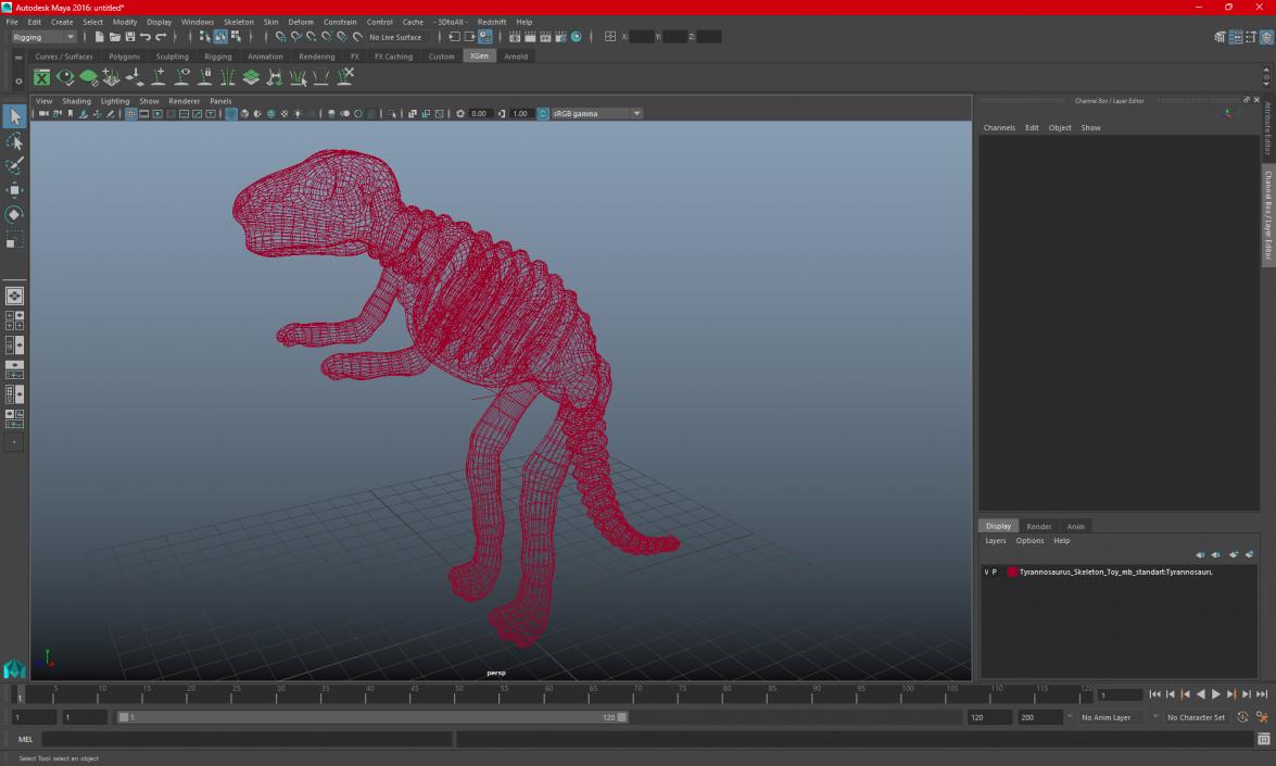 3D Tyrannosaurus Skeleton Toy