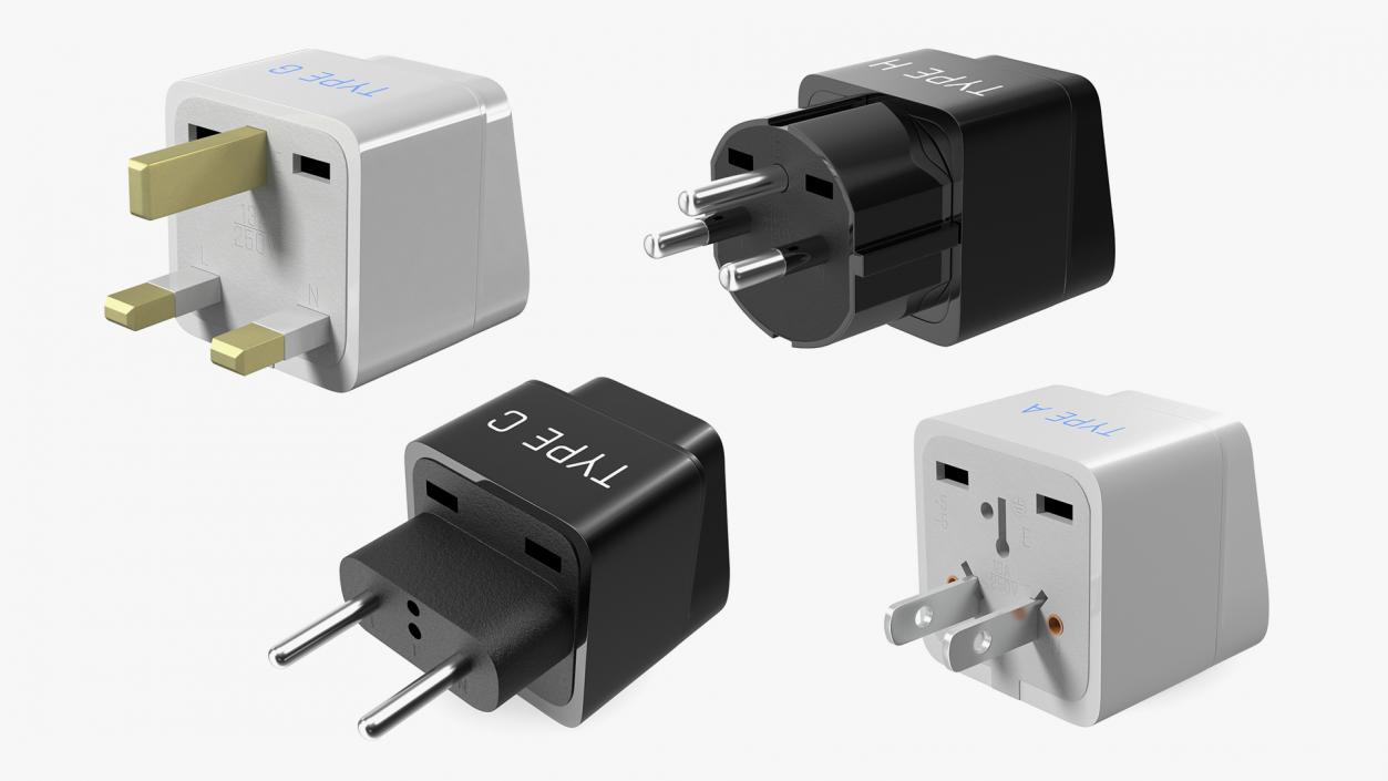 Electrical Plug Adapters Collection 2 3D