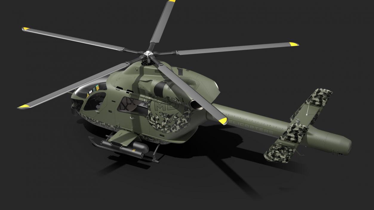 MD 969 Twin Attack Helicopter 3D model