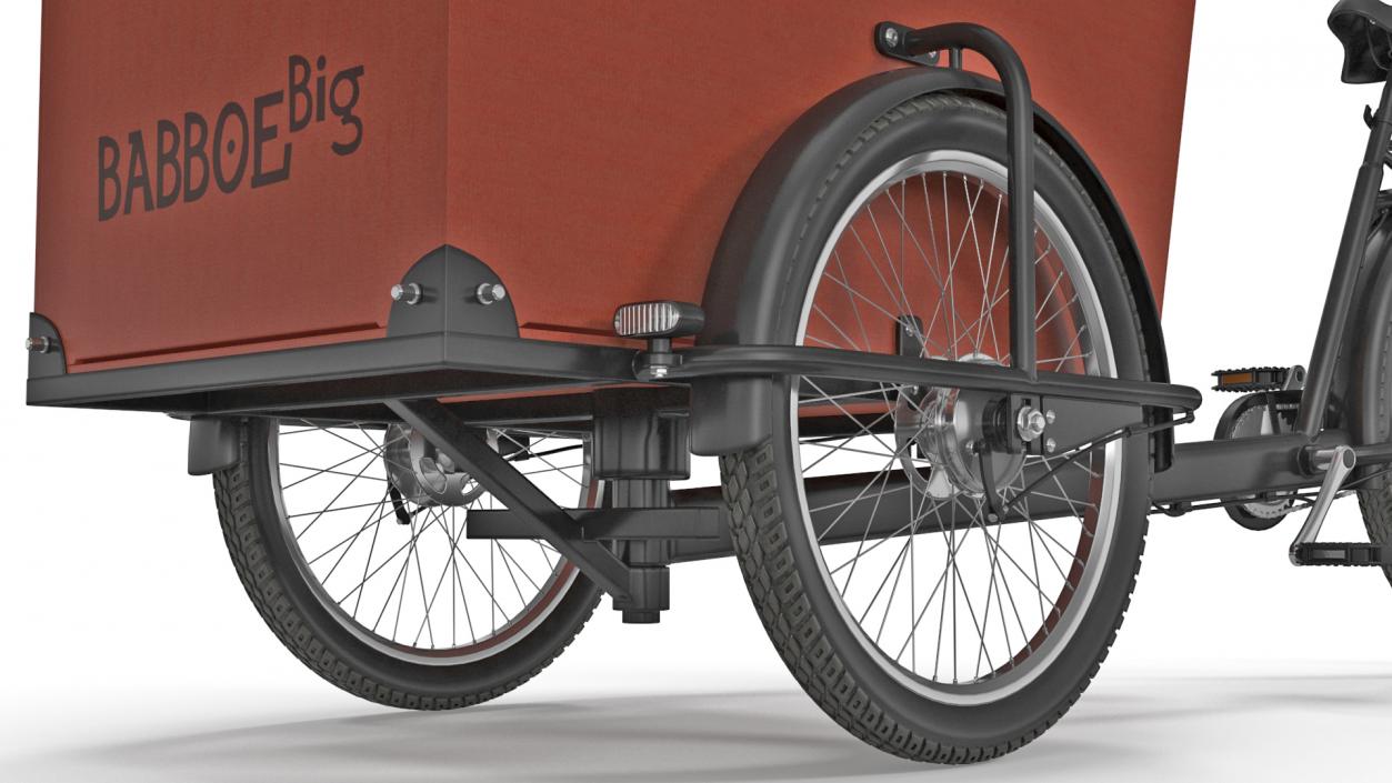 3D Babboe Transporter Cargo Bike Rigged