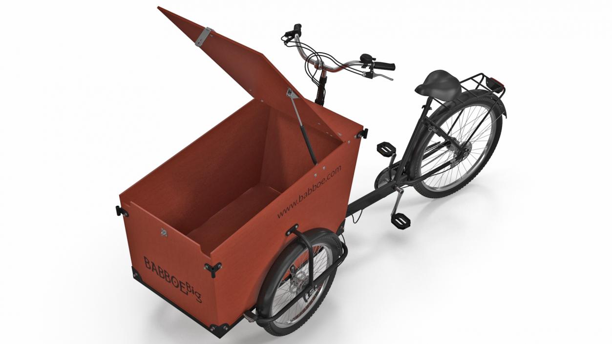 3D Babboe Transporter Cargo Bike Rigged