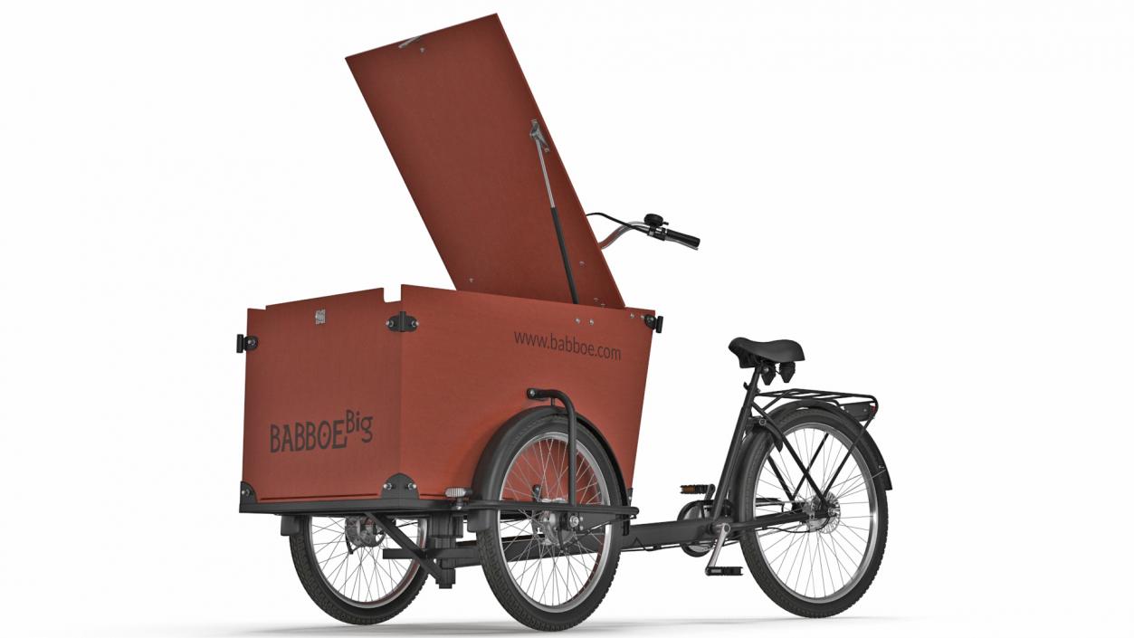 3D Babboe Transporter Cargo Bike Rigged