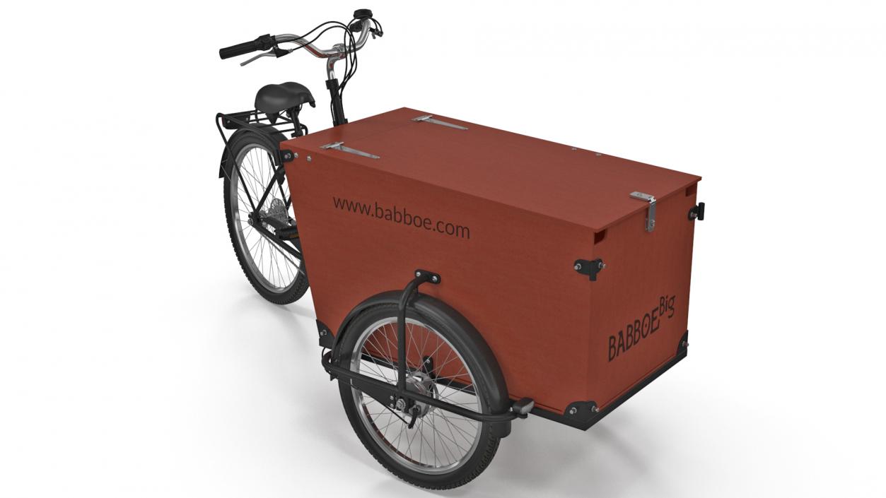 3D Babboe Transporter Cargo Bike Rigged