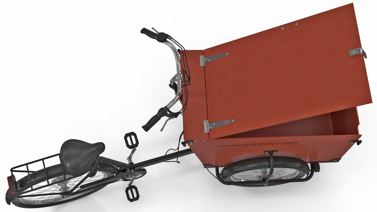 3D Babboe Transporter Cargo Bike Rigged