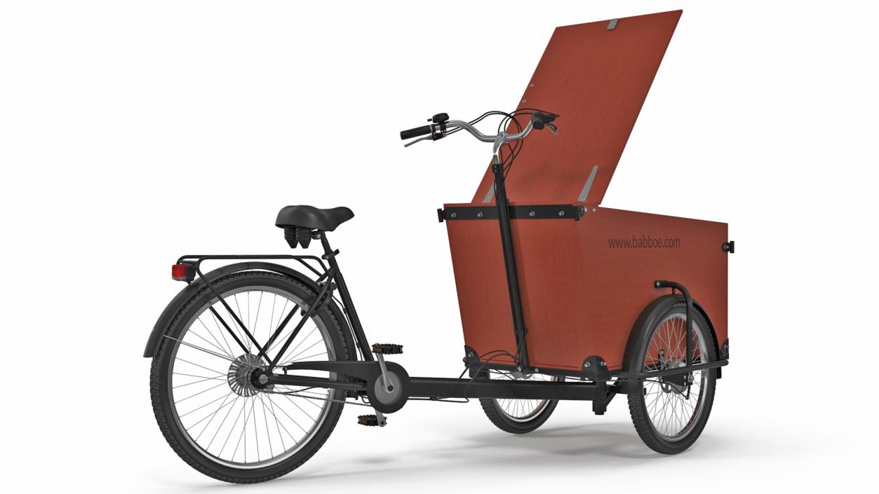 3D Babboe Transporter Cargo Bike Rigged