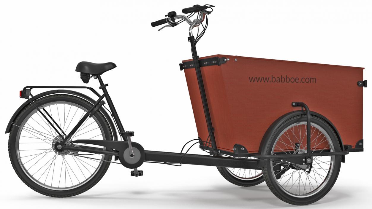 3D Babboe Transporter Cargo Bike Rigged