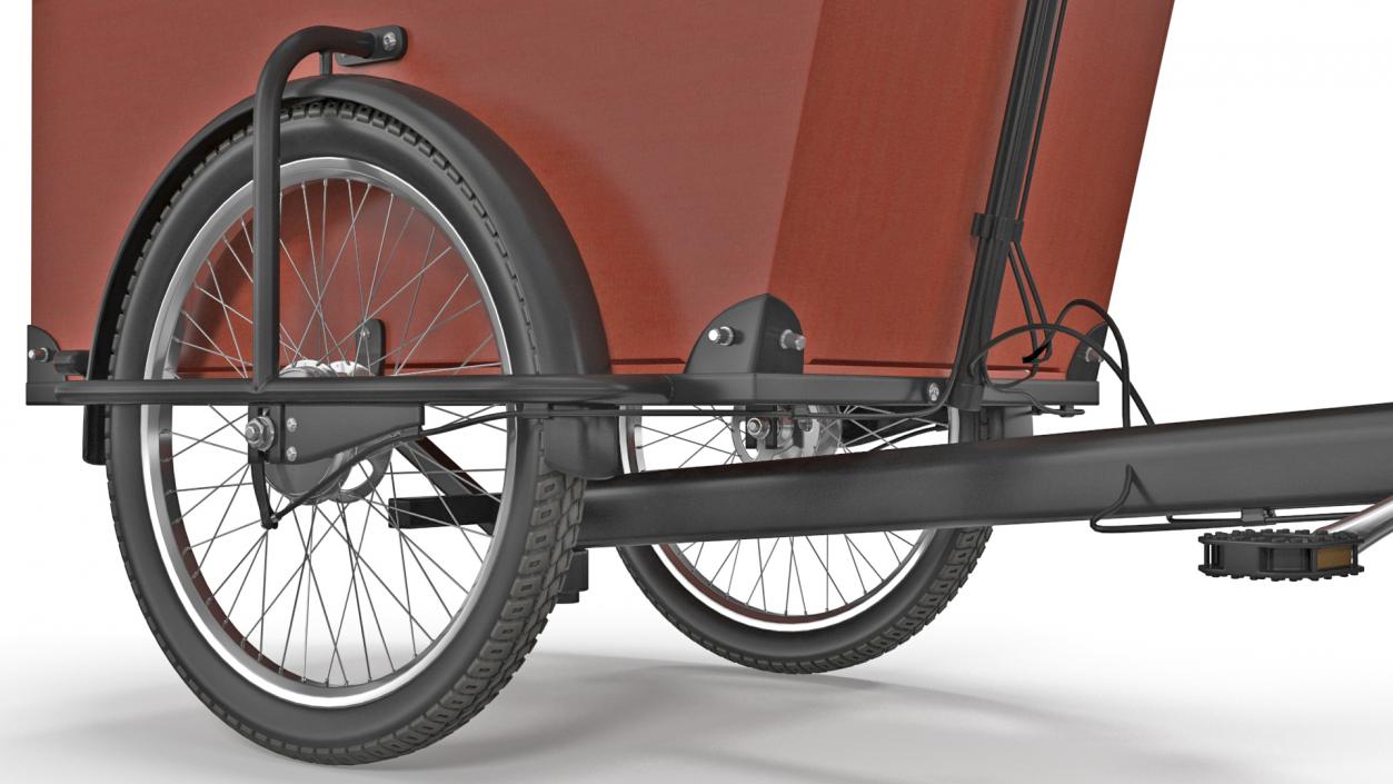 3D Babboe Transporter Cargo Bike Rigged