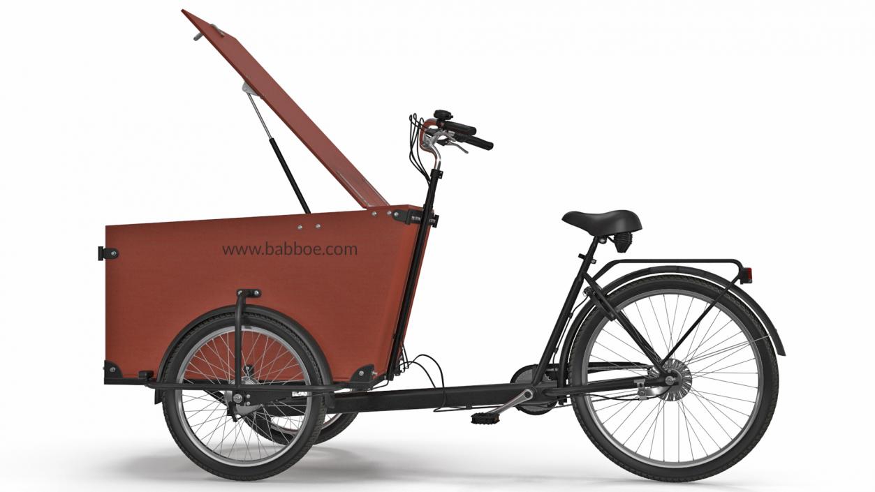 3D Babboe Transporter Cargo Bike Rigged