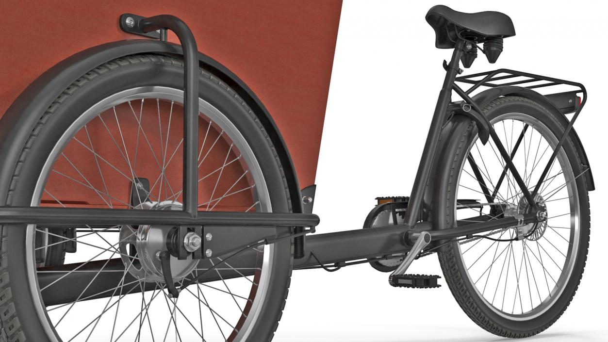 3D Babboe Transporter Cargo Bike Rigged