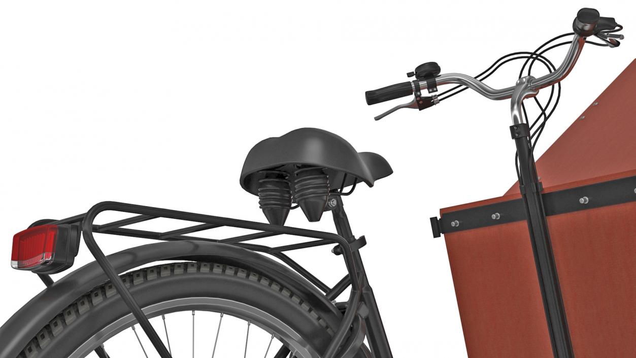 3D Babboe Transporter Cargo Bike Rigged