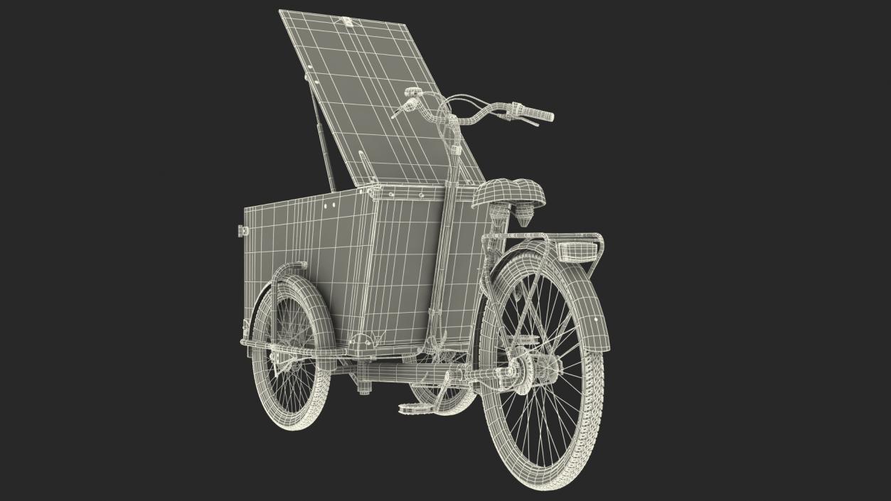 3D Babboe Transporter Cargo Bike Rigged