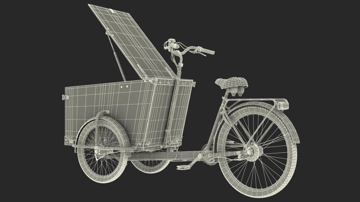 3D Babboe Transporter Cargo Bike Rigged