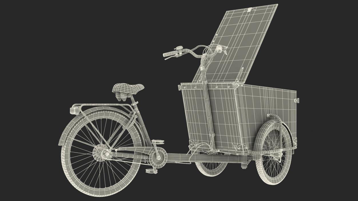 3D Babboe Transporter Cargo Bike Rigged