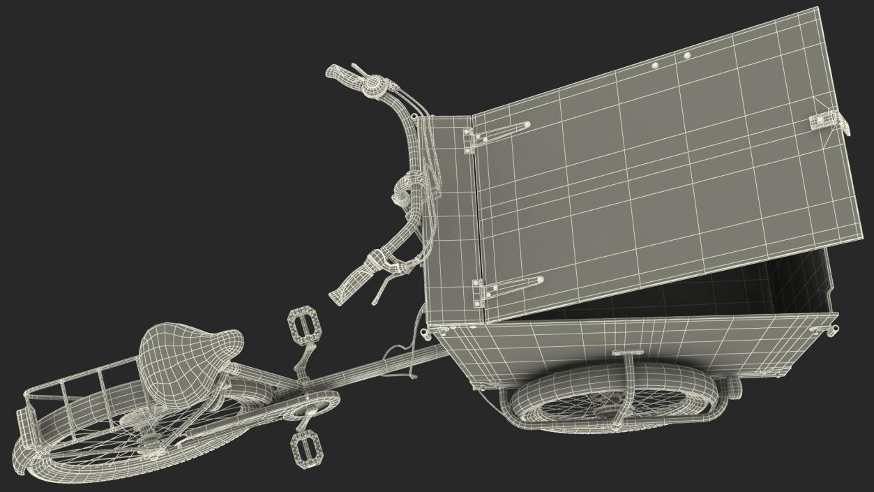 3D Babboe Transporter Cargo Bike Rigged