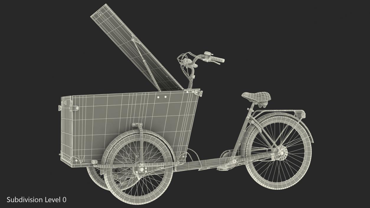 3D Babboe Transporter Cargo Bike Rigged