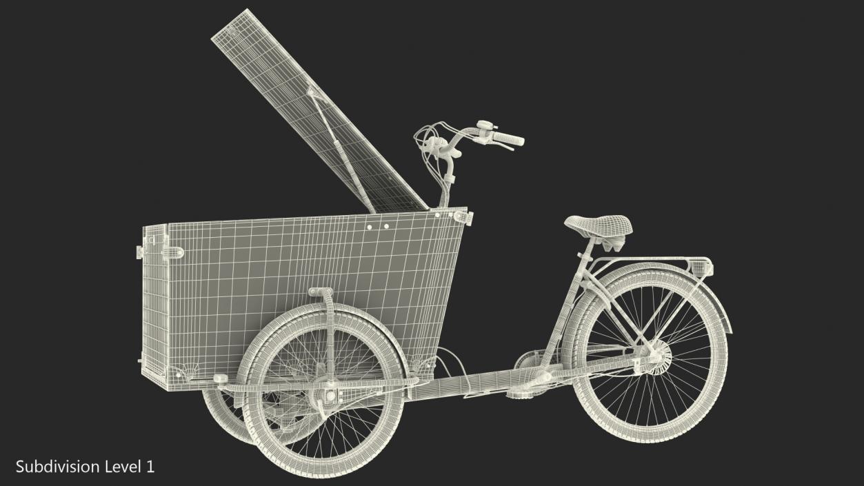 3D Babboe Transporter Cargo Bike Rigged