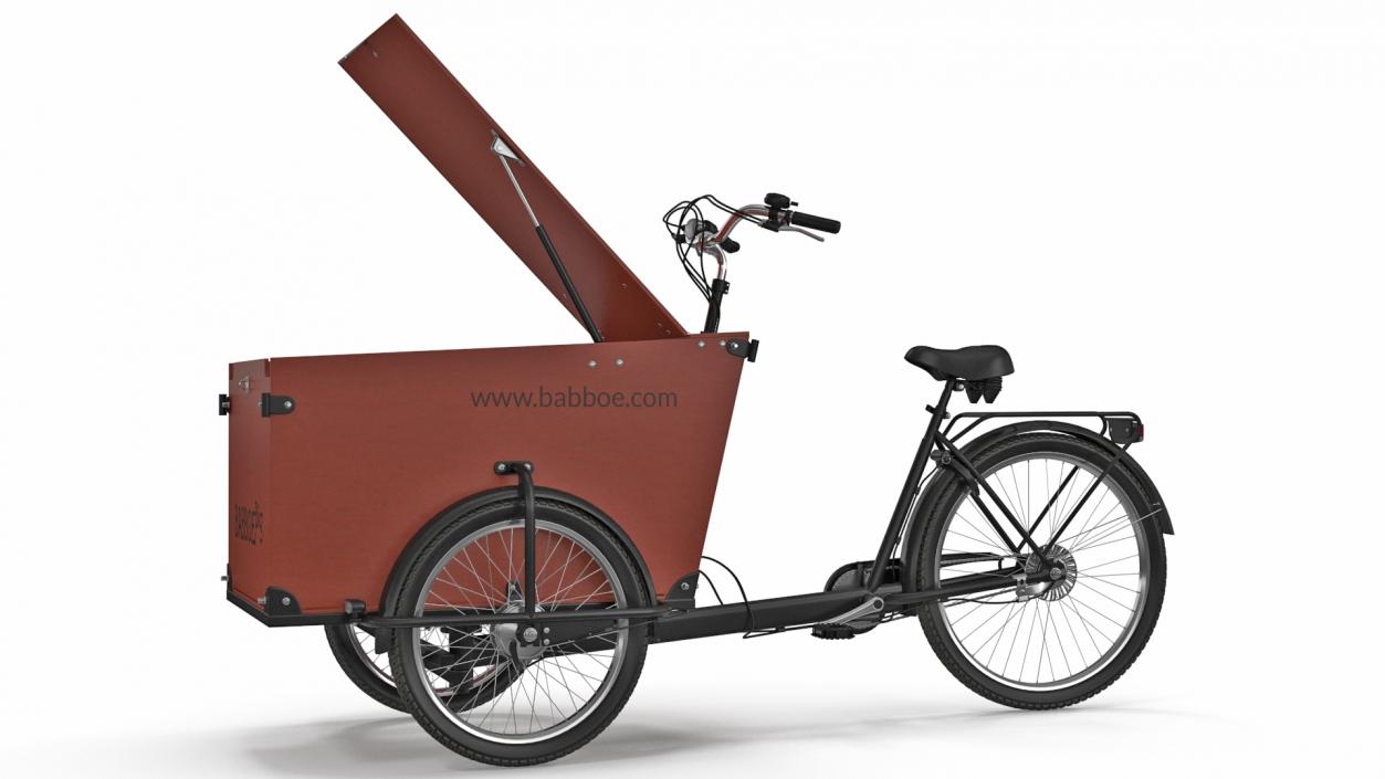 3D Babboe Transporter Cargo Bike Rigged