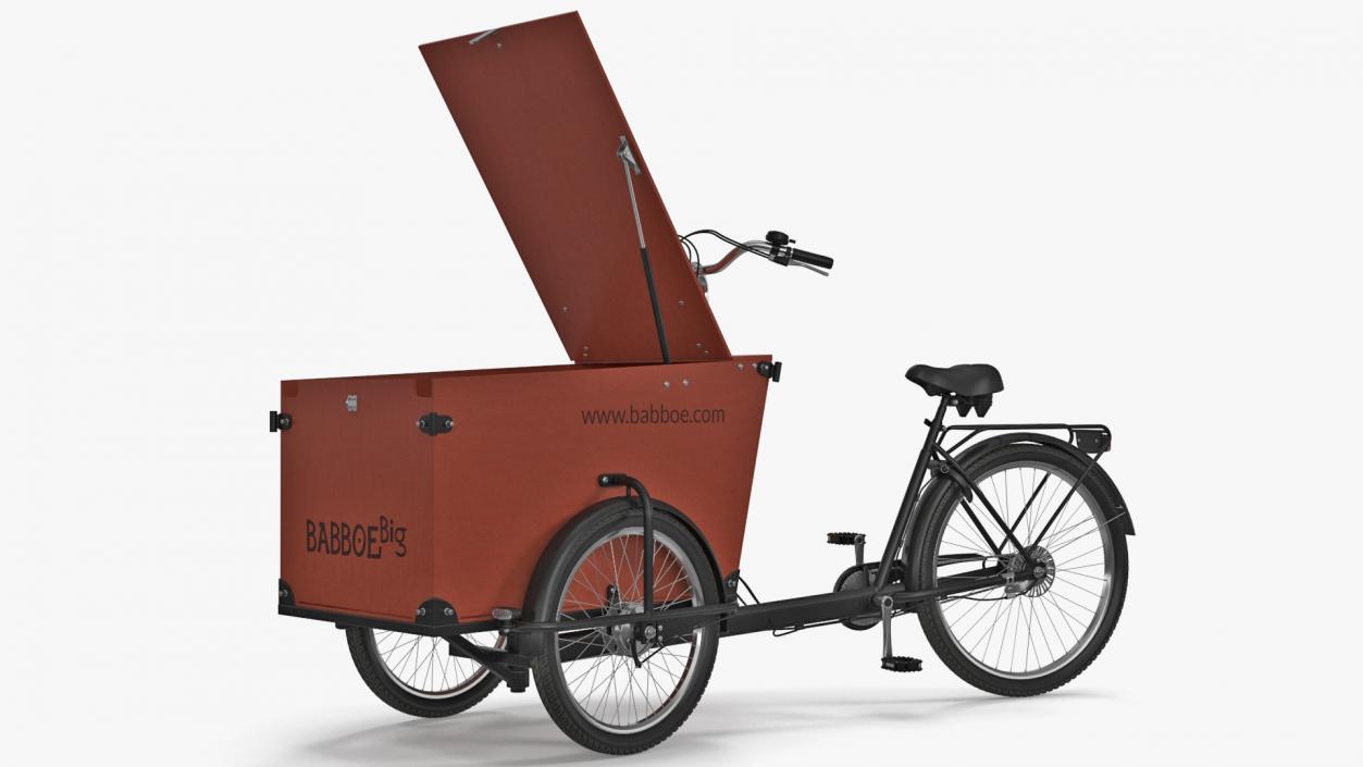 3D Babboe Transporter Cargo Bike Rigged