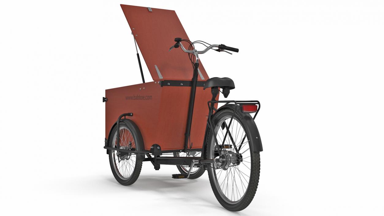 3D Babboe Transporter Cargo Bike Rigged