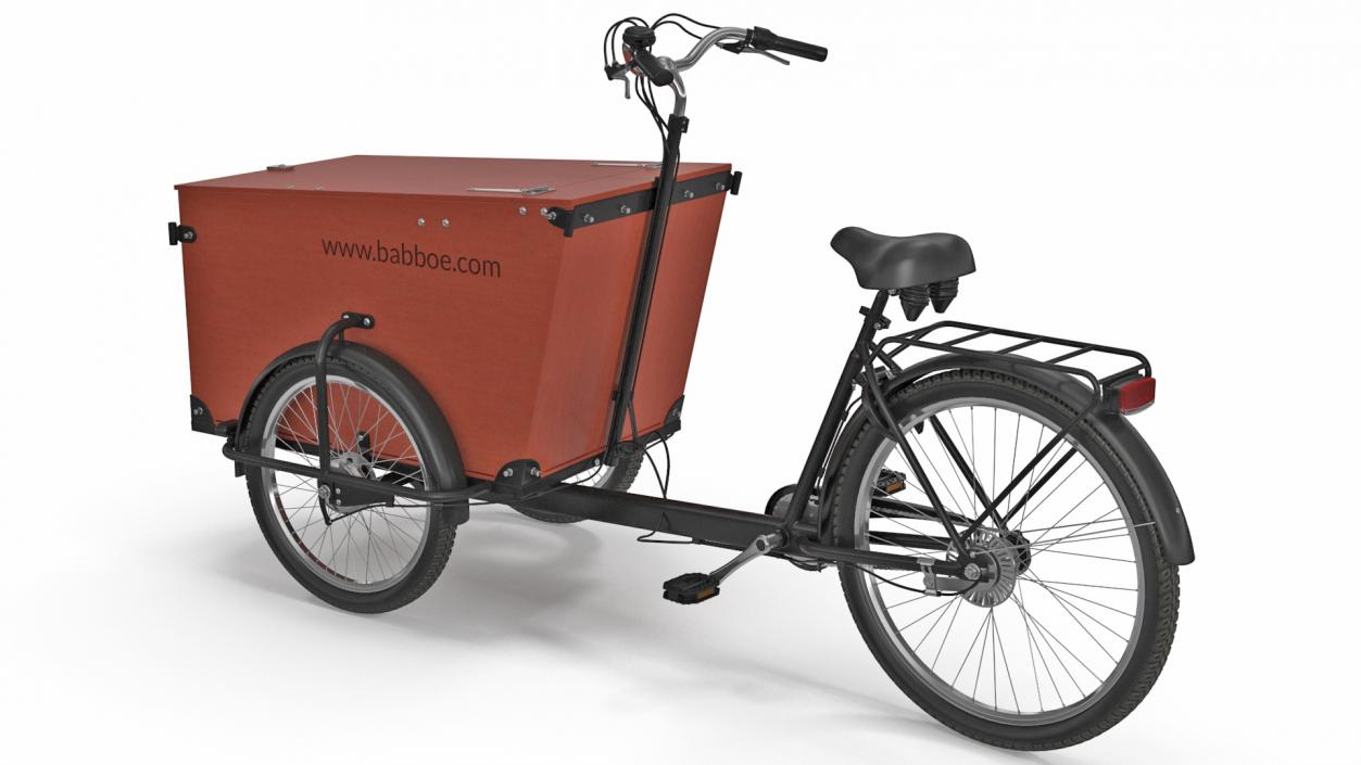 3D Babboe Transporter Cargo Bike Rigged