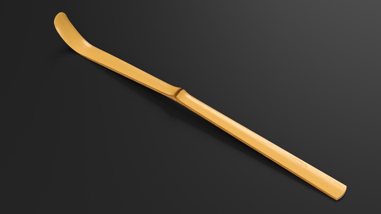 3D Matcha Tea Bamboo Spoon model