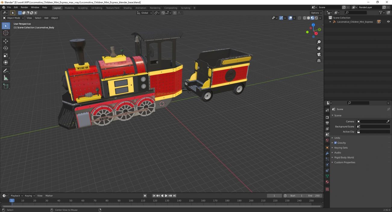 Locomotive Children Mini Express 3D