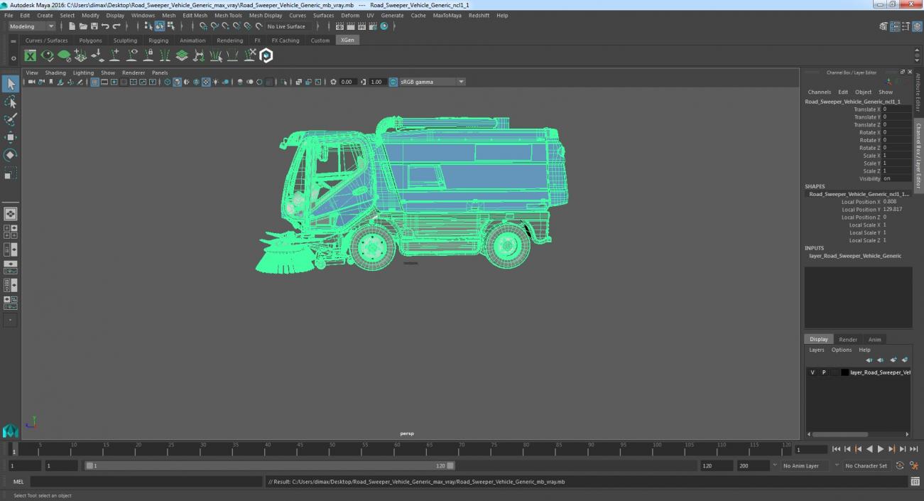 3D model Road Sweeper Vehicle