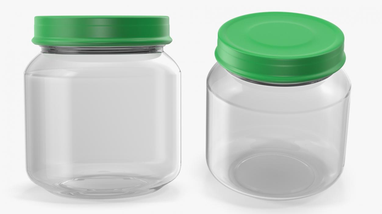 Baby Food Jars Empty Set 3D model