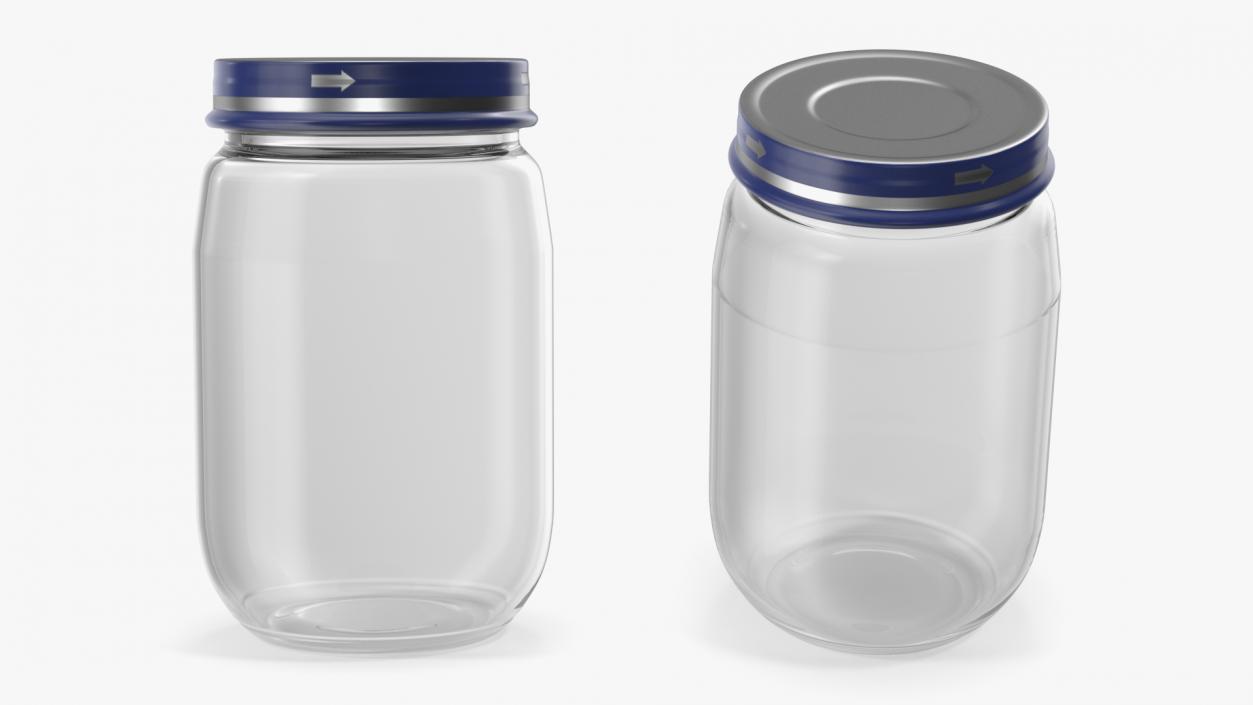 Baby Food Jars Empty Set 3D model