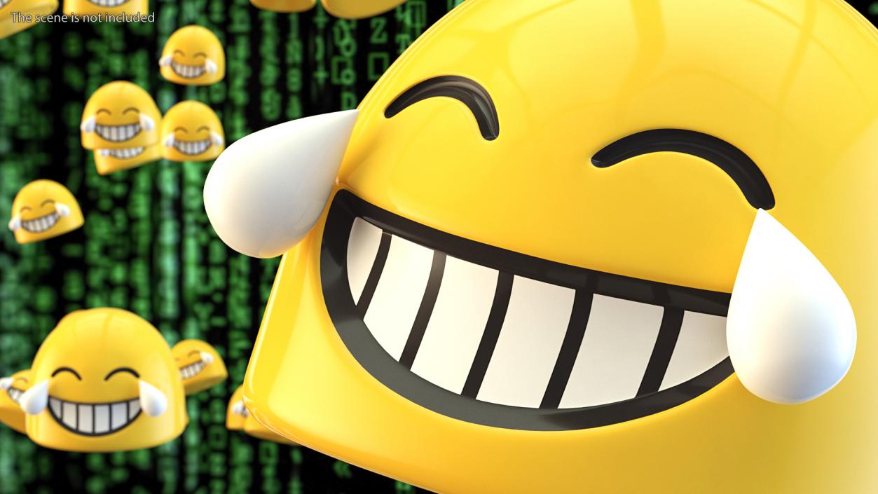 3D Laughing Tears Android Emoji model