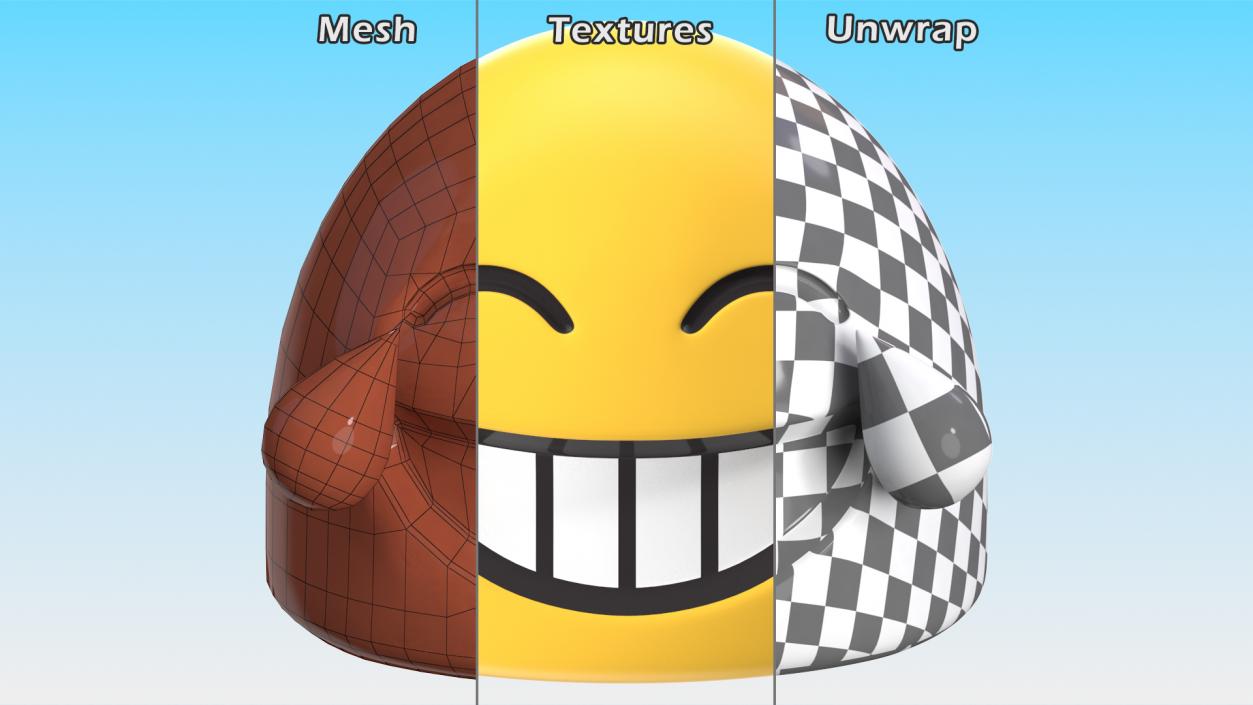 3D Laughing Tears Android Emoji model