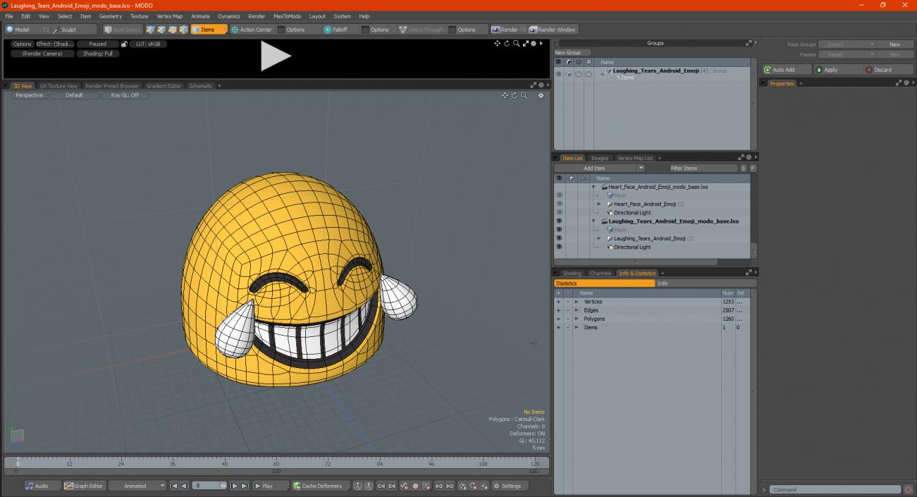 3D Laughing Tears Android Emoji model