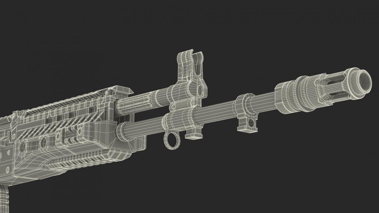 3D Old Assault Rifle AK-12 model