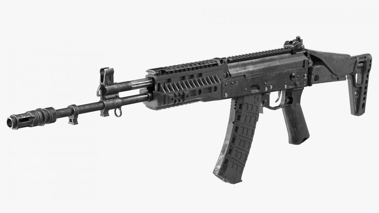 3D Old Assault Rifle AK-12 model